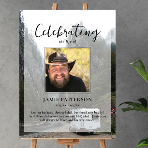 Poster Célébration de la vie, photo de funérailles de cam