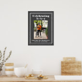 Poster Célébration de la vie Photo de funérailles Grey (Cuisine)