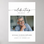 Poster Célébration de la vie | Photo des funérailles comm (Devant)