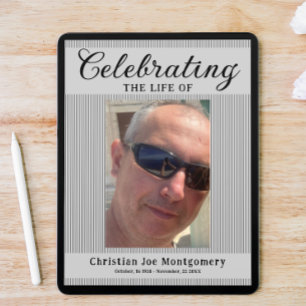 Poster Célébration de la vie Photo Funérailles