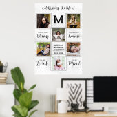 Poster Célébration de la vie Photo Mémorial Funérailles U (Bureau à domicile)