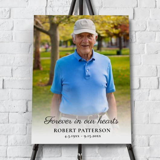 Poster Célébration de la vie Photo téléchargeable Funérai