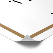 Poster Célébration de la vie simple cadre photo en or (Coin)