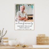 Poster Célébration de la vie Simple Gold Frame Photo (Cuisine)