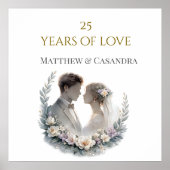 Poster Célébration de l'anniversaire de mariage de 25 ans (Devant)