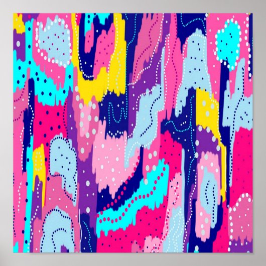 Poster Célébration de l'art abstrait couleur (Devant)