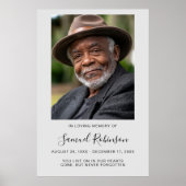 Poster Célébration de vie funéraire moderne personnalisée (Devant)