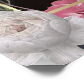 Poster Célébration de vie photo florale mémorielle funéra (Coin)