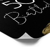 Poster Célébration des 50 ans en Or et Noir (Coin)