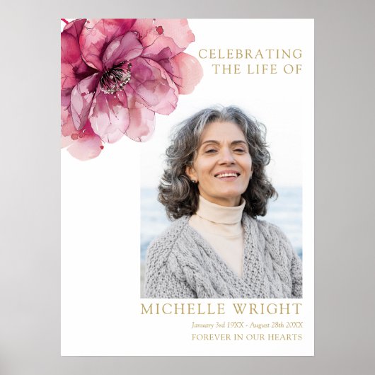 Poster Célébration Des Funérailles Florales Roses De La V (Devant)