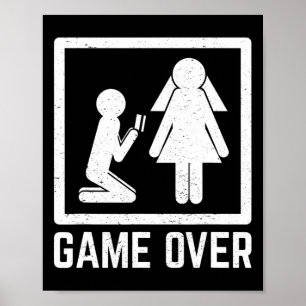 Poster Célébration des garçons d'honneur Game Over Mariag