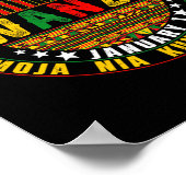 Poster Célébration des principes Kwanzaa Kinara Bougies P (Coin)