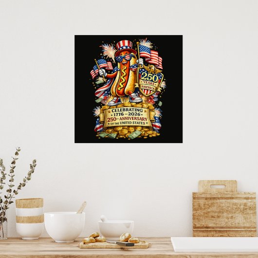 Poster Célébration du 250e anniversaire de l'indépendance (Cuisine)