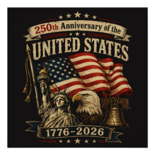 Poster Célébration du 250e anniversaire des États-Unis