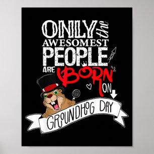 Poster Célébration du jour de la marmotte de Punxsy Phil 