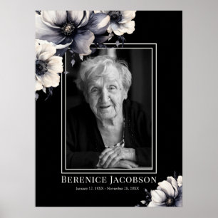 Poster Célébration Élégante de la Mémoire d'une Vie à tra