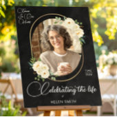 Poster Célébration élégante de la vie avec fleurs pour ph