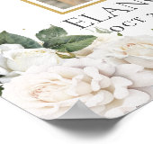Poster Célébration florale de roses blanches pour la phot (Coin)