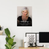 Poster Célébration funéraire moderne de la vie Photo (Bureau à domicile)