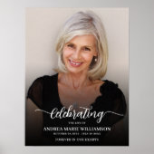 Poster Célébration funéraire moderne de la vie Photo (Devant)