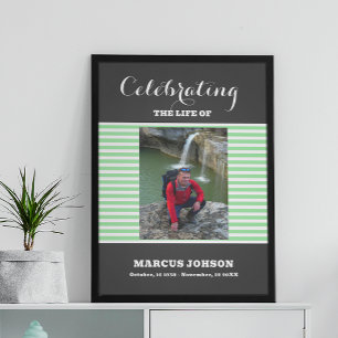Poster Célébration moderne de la vie Funérailles
