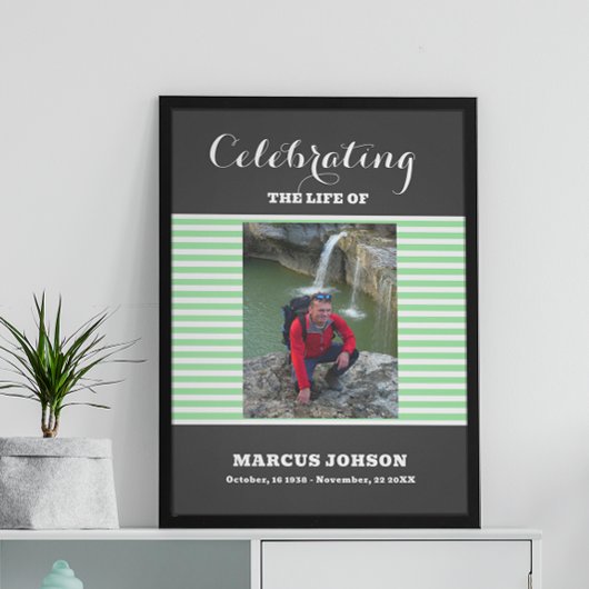 Poster Célébration moderne de la vie Funérailles