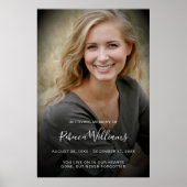 Poster Célébration moderne personnalisée de funérailles d (Devant)