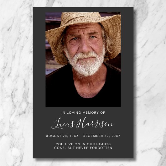 Poster Célébration moderne personnalisée de la vie funéra