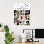 Poster Celebration of Life 21 Photo Collage Memorial (Bureau à domicile)