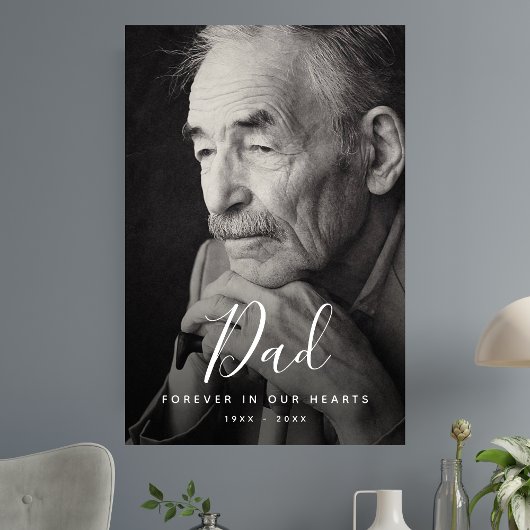 Poster Célébration personnalisée moderne de funérailles d