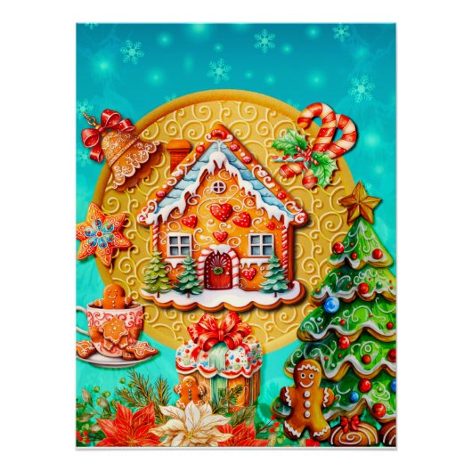 Poster Célébrations avec mon pain d'épice de Noël (Devant)