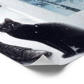 Poster Célébrations d'hiver dans la neige, avec Kittens (Coin)