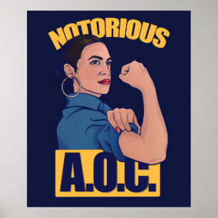 Poster Célèbre AOC alexandria ocasio cortez rétro rosie
