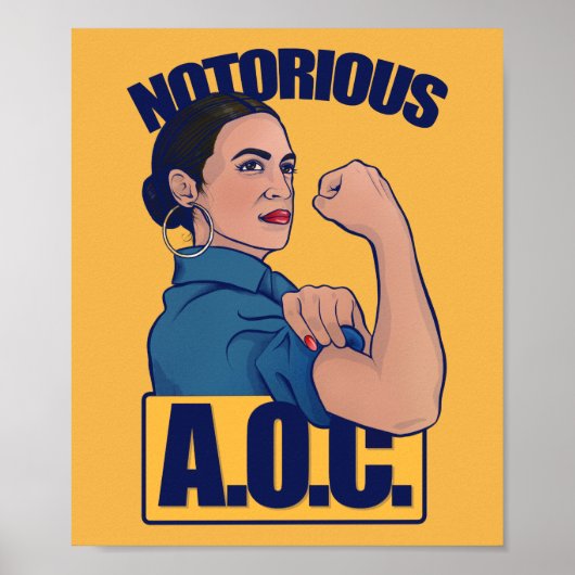 Poster Célèbre AOC alexandria ocasio cortez rétro rosie (Devant)