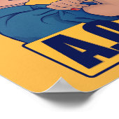 Poster Célèbre AOC alexandria ocasio cortez rétro rosie (Coin)