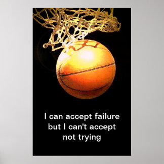 Poster Célèbre Citation Motivationnelle Basketball Imprim