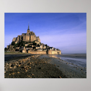 Poster Célèbre forteresse de l'île du Mont St. Michel en