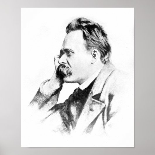 Poster célèbre penseur : Friedrich Nietzsche (Devant)