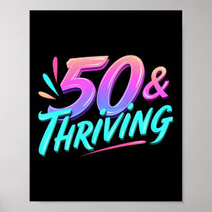 Poster Célébrer 50e anniversaire et prospérer