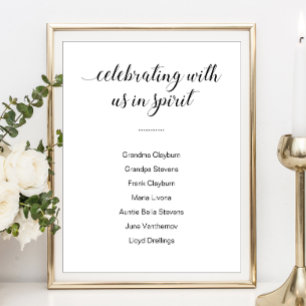 Poster Célebrer avec nous en esprit avec les noms Mariage