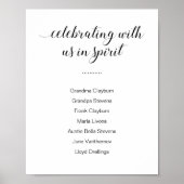 Poster Célebrer Avec Nous En Esprit Avec Noms Mariage (Devant)