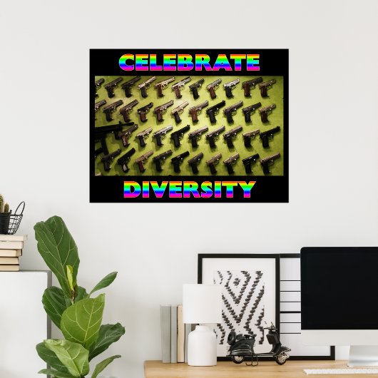 Poster Célébrer la diversité (Bureau à domicile)