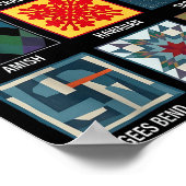 Poster Célébrer la diversité artisanat de patchwork de qu (Coin)