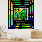 Poster Célébrer la diversité - Inclusion NON Exclusion (Cuisine)