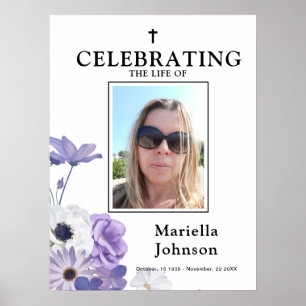Poster Célébrer la vie Obsèques Florales