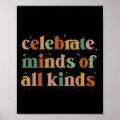Poster Célébrer L'Esprit De Toutes Sortes Neurodiversité (Devant)