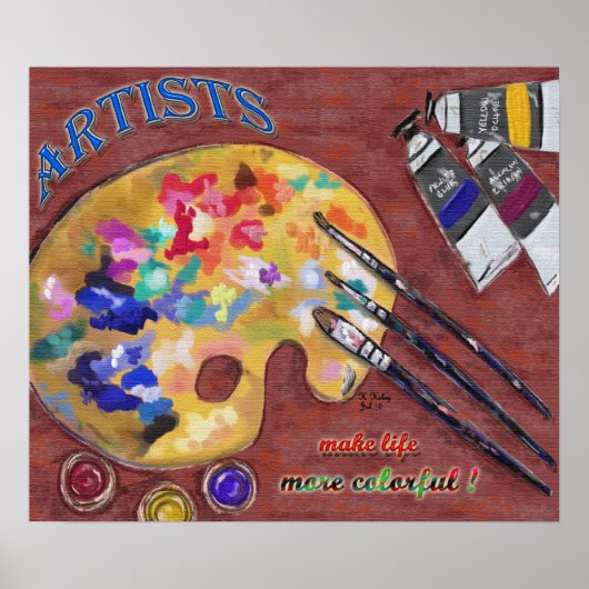 Poster Célébrer l'impression Artistes (Devant)