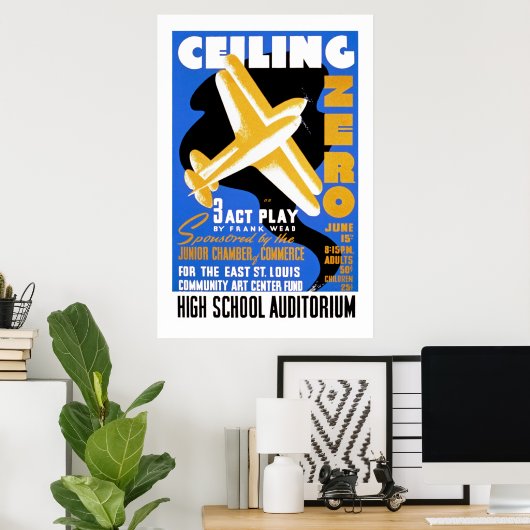 Poster Célébrer zéro (Bureau à domicile)