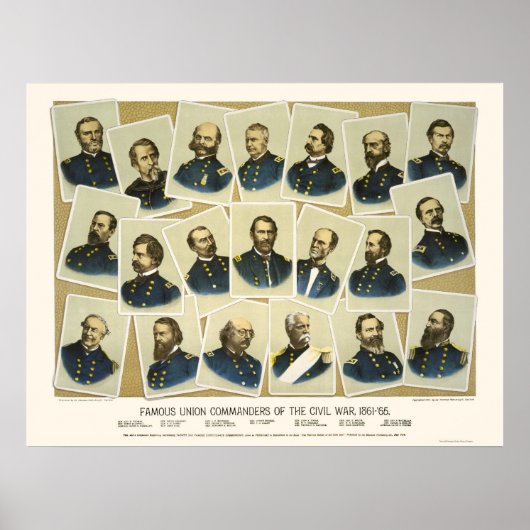 Poster Célèbres commandants de l'Union 1884 (Devant)