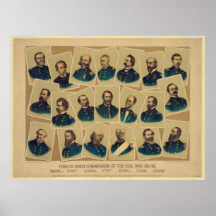 Poster Célèbres commandants de l'Union de la guerre civil